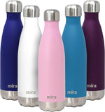Load image into Gallery viewer, MIRA 17 Oz Stainless Steel Vacuum Insulated Water Bottle - Double Walled Cola Shape Thermos - 24 Hours Cold, 12 Hours Hot - Reusable Metal Water Bottle - Leak-Proof Sports Flask - Rose Pink