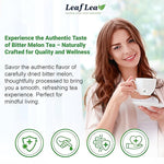 Load image into Gallery viewer, LeafLea Natural Bitter Melon Tea Bags, 40 Cundeamor Herbal Tea Bags – Melon Amargo Gohyah Fruit Tea | Wellness &amp; Digestion Support | Caffeine-Free, Non-GMO, Sugar-Free, Vegan