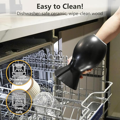 Ceramic Pour Over Coffee Maker with 20 pcs Paper Filter, 8-Cup, 34oz, Pour Over Coffee Dripper