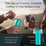 Load image into Gallery viewer, Manual Coffee Grinder by Alpaca Ventures - Stainless Steel Conical Burr Coffee Grinder Manual with Adjustable Setting Double Bearing Hand Espresso Grinder Perfect for Home, Office and Camping