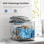 Load image into Gallery viewer, Portable Countertop Ice Maker Machine with Handle, 9 Bullet-Shaped Ice Cubes Ready in 6 Mins, 26Lbs/24H, Self-Cleaning Function with Ice Scoop and Basket for Home/Kitchen/Party (Grey)