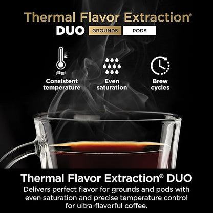 Ninja | Drip Coffee Maker | DualBrew Pro Hot & Iced Coffee Machine | Use with K-Cup Coffee Pods | 3 Brew Styles (Classic, Rich, & Iced) | 60oz Removable Reservoir & Dishwasher Safe | Black | CFP101