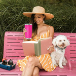 Load image into Gallery viewer, 20oz Tumbler Bulk Stainless Steel Tumbler Cup with Lid Vacuum Insulated Double Wall Travel Mug, Durable Powder Coated Travel Coffee Tumbler Mug for Hot &amp; Cold Drinks, Hot Pink,8 Pack