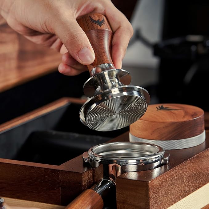 54mm Espresso Tamper Kit for Breville Machines Includes Tamping Station, Bottomless Portafilter, Spring Tamper, Distribution Tool and WDT Distributor