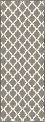 Load image into Gallery viewer, Ottomanson Hallway Runner Rug 2'2" x 6' Non Slip Trellis Area Rugs Easy to Clean Laundry Rug Runner Durable &amp; Pet Friendly Floor Carpet Runners for Hallways Entryway Living Room Kitchen, Gray