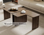 Load image into Gallery viewer, VESCASA Modern L Shaped Nesting Coffee Table Set of 2 Modular Rectangle Walnut Wood Table for Living Room