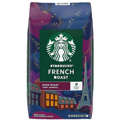 2 Packs of 40 Oz Starbucks French Roast Whole Bean Coffee = 2 x 40 Oz = 80 Oz