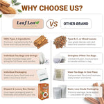 Load image into Gallery viewer, LeafLea 120 Cinnamon Tea Bags, Premium Herbal Tea with Ground Cinnamon Sticks, Spiced and Soothing Flavor for Relaxation, Caffeine-Free, Sugar-Free, Non-GMO, Vegan