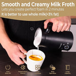 Load image into Gallery viewer, HAUSHOF Electric Milk Frother, 4-in-1 Milk Frother and Steamer, Large Capacity, Automatic Warm and Cold Foam Maker and Milk Warmer for Coffee, Latte, Macchiato, Cappuccino, Hot Chocolate, Black