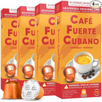 Load image into Gallery viewer, Café Fuerte Cubano, Aluminum Espresso Capsules, Compatible with Nespresso Original Machines, Dark Roast, Intensity 13, High Caffeine, Recyclable Coffee Pods, Roasted and Packaged in USA (40 Count)