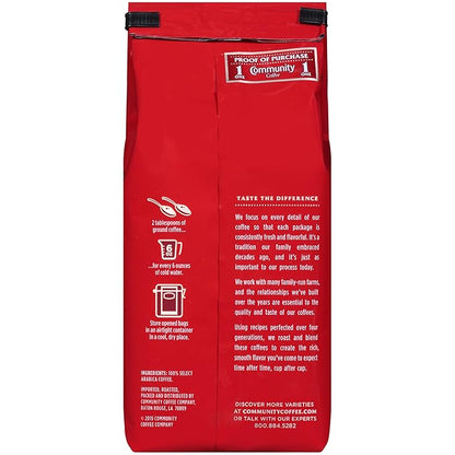 Community Coffee Half-Caff 72 Ounce, Ground Coffee, Medium Dark Roast, 12 Ounce Bag (Pack of 6)