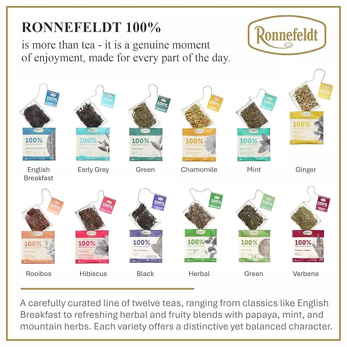 Ronnefeldt 100% Green Dream – Japanese Sencha Asamushi Green Tea – Loose Leaf in 15 Individually Wrapped Bags – Smooth & Refreshing – Caffeine Boost – German Tea Brand