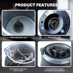 Load image into Gallery viewer, Milk Frother with LED Touchscreen &amp; Temp Display, 4-in-1 Electric Milk Steamer for Hot &amp; Cold Foam, Adjustable Temperature, Silent Frothing, Non-Stick Coating for Coffee, Latte, Hot Chocolate