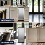 Load image into Gallery viewer, 120LBS/24H High Output - Commercial Under Counter Ice Maker with 30LBS Storag e- Reversible Door, Built-in/Freestanding Design, Self-Cleaning &amp; 24H Timer - for Home Bars, Restaurants &amp; Commercial Use