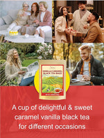 Load image into Gallery viewer, TeeLux Vanilla Caramel Black Tea Bags, Blended Black Tea with Vanilla Caramel, Robust &amp; Smooth Taste, 100 Count
