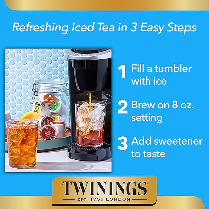 Twinings Green Tea K-Cup Pods for Keurig, 56 Count (Pack of 1), Smooth & Refreshing Flavour, Caffeinated, Enjoy Hot or Iced