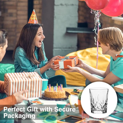 Ruckae 24 Pack 1.5 OZ Shot Glasses Set Crystal Shot Glass Bulk Clear Cone Shot Glasses for Vodka Tequila Whiskey Liquor