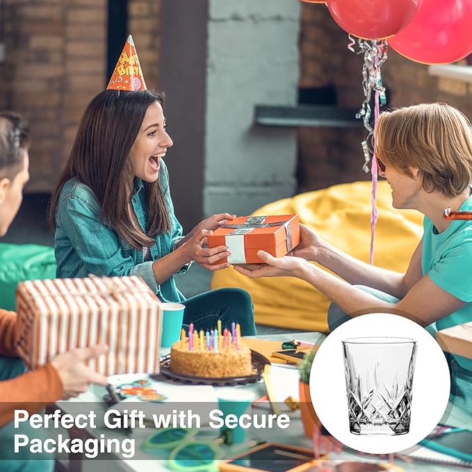 Ruckae 12 Pack 1.5 OZ Shot Glasses Set Crystal Shot Glass Bulk Clear Cone Shot Glasses for Vodka Tequila Whiskey Liquor