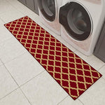 Load image into Gallery viewer, Ottomanson Hallway Runner Rug 1'10" x 7' Non Slip Trellis Area Rugs Easy to Clean Laundry Rug Runner Durable &amp; Pet Friendly Floor Carpet Runners for Hallways Entryway Living Room Kitchen Bathroom, Red