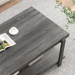 Load image into Gallery viewer, FOLUBAN Modern Coffee Table, Rustic Wood Center Table with Storage for Living Room, Dark Gray