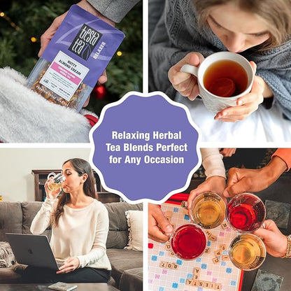 Tiesta Tea - Nutty Almond Cream, Loose Leaf, Cinnamon Almond Herbal Tea, Premium Non-Caffeinated Blend, Make Hot or Iced & Brews Up to 25 Cups, 12.6oz Resealable Pouch, Pack of 6