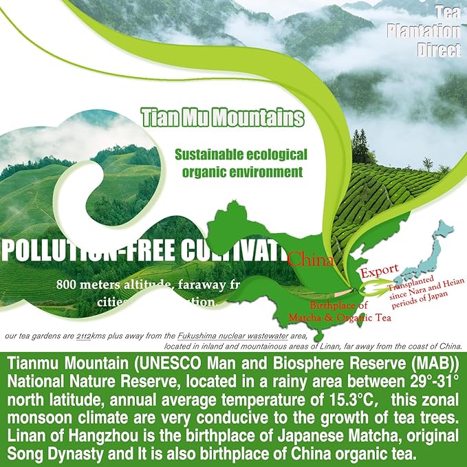 EFOOFAN Matcha Organic Green Tea Powder - Premium Culinary Grade (9OZ) - USDA/JAS/EC Certified Organic - Japanese Tencha Tea Flavor - Te Verde Macha Organico Latte Powder Unsweetened