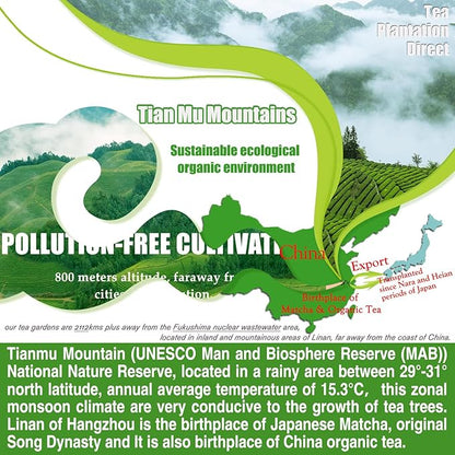 EFOOFAN Organic Matcha Green Tea Powder, Premium Culinary Grade(4oz), Japanese Tencha Tea Flavor, First Harvest, Te Macha Organico for Latte, Baking, Smoothie