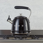 Load image into Gallery viewer, SMEG Retro Stovetop Whistling Kettle – 2.4Q (Black)
