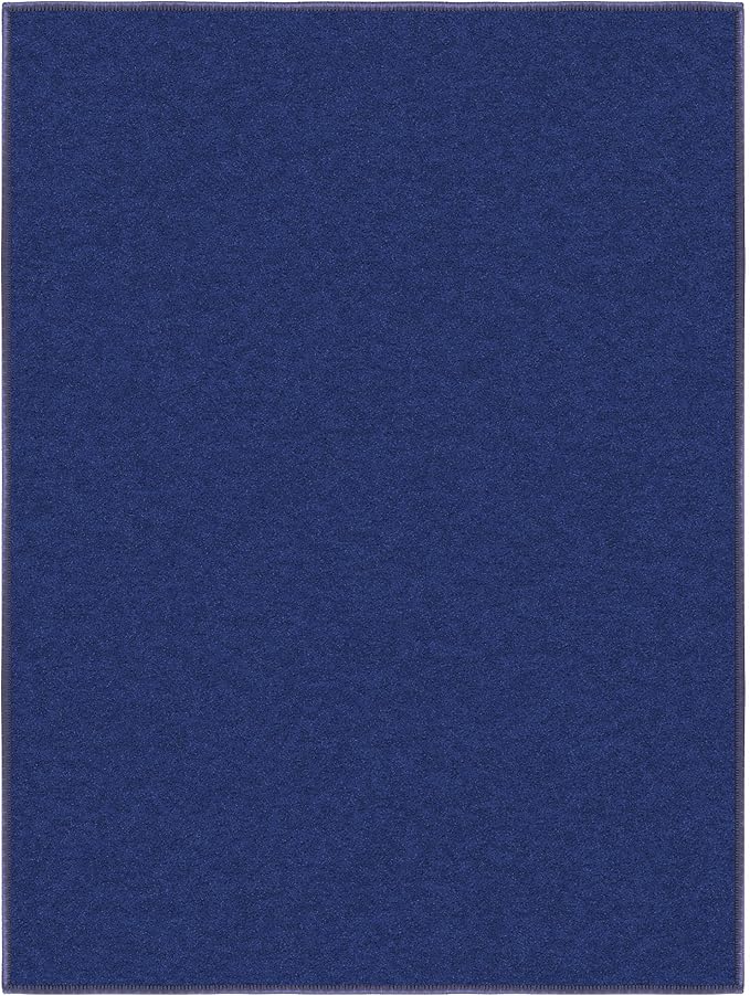 Ottomanson Rugs for Entryway 2'3" x 3' Non Slip Solid Small Area Rugs Durable Front Door Mat Rug Stain Resistant Entrance Rugs for Bathroom Kitchen Bedroom & Living Room, Navy