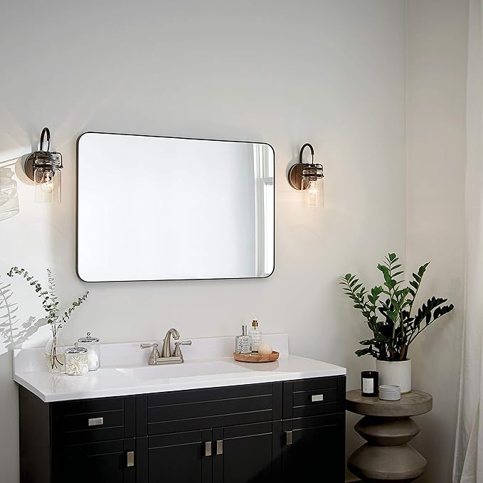 Kichler Brinley 11.5" Wall Sconce in Olde Bronze®, 1-Light, Vintage Wall Mount Light with Clear Glass, (11.5" H x 5" W), 45576OZ