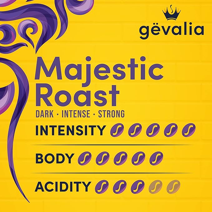 Gevalia Majestic Roast Bold Dark Roast K‐Cup Coffee Pods, 12 ct. Box