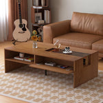 Load image into Gallery viewer, Coffee Table with LED Lights, 51" Modern Rectangular Living Room Center Table with Storage Shelves &amp; Hidden Compartment, Stylish Tea Table for Apartment, Home, Office