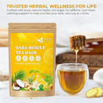 Load image into Gallery viewer, FreshDrinkUS, Premium 40 Tea Bags Daily Rescue Lemon Ginger Tea - 9 Superherbs – 100% Natural Ingredients, Tea Mix for Wellness Boost - Shelf-Stable, Caffeine-Free, Sugar-Free, Vegan