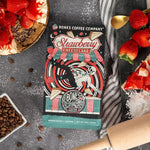 Load image into Gallery viewer, Bones Coffee Company Strawberry Cheesecake Flavored Coffee, Medium Roast Low Acid Arabica Beans Compatible with Auto drip and French Press Coffee Maker, 12 Oz Whole Bean