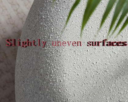 Faux Rock Coffee Table,Drum Coffee Table Fiberglass Tea Table for Living Room, Accent Imitation Stone Central Table No Need Assembly