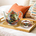 Load image into Gallery viewer, Teapot 30 oz Van Gogh Paintings Bone China Loose Tea Pot Floral Design Vintage Ceramic Coffee Water Pot European Style Porcelain (Flower Vase)