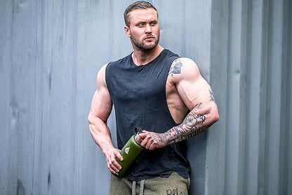 HYDRO CELL Stainless Steel Insulated Water Bottle with Straw - For Cold & Hot Drinks - Metal Vacuum Flask with Screw Cap and Modern Leakproof Sport Thermos for Adults (Army 40oz)