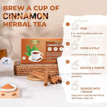 Load image into Gallery viewer, LeafLea 120 Cinnamon Tea Bags, Premium Herbal Tea with Ground Cinnamon Sticks, Spiced and Soothing Flavor for Relaxation, Caffeine-Free, Sugar-Free, Non-GMO, Vegan