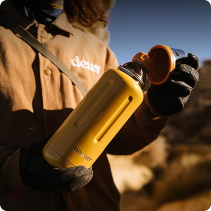 BOBBER 26 oz Stainless Steel Thermos for Hot Tea, Coffee, and Cold Drinks – BPA-Free, Dishwasher Safe Vacuum Insulated Water Bottle – Keeps Drinks Hot for 36 Hours (Orange)