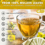 Load image into Gallery viewer, FreshDrinkUS, Premium 25 Mullein Leaf Tea For Lungs, Lung Detox For Smokers, Handmade, 100% Natural &amp; Pure, Mullein Tea, No Sugar, No Caffeine, No Gluten, Vegan