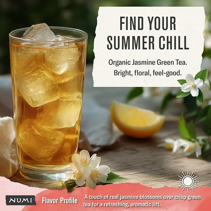 Numi Organic Tea Jasmine Green, 18 Count (Pack of 3) Box of Tea Bags (Packaging May Vary)