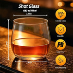 Load image into Gallery viewer, KAMMAK Shot Glasses Set of 2, 290ml/9.8oz Clear Espresso Shot Glass with Heavy Base for Bar Restaurants Home, Small Whiskey Shot Glass for Vodka, Whiskey, Tequila, Spirits &amp; Liquors