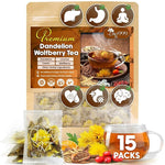 Load image into Gallery viewer, TOG999, Organic Dandelion Wolfberry Tea, 9 Herbal Ingredients, Traditional Recipe Tea for Kidney &amp; Liver, Natural Dandelion, Wolfberry, Gardenia, Cassia Seed, Chrysanthemum, Licorice, Orange Peel