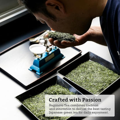 SUGIMOTO TEA Japanese Hojicha Roasted Green Tea Loose Leaf 0.5 lb (227 g) Pack of 1