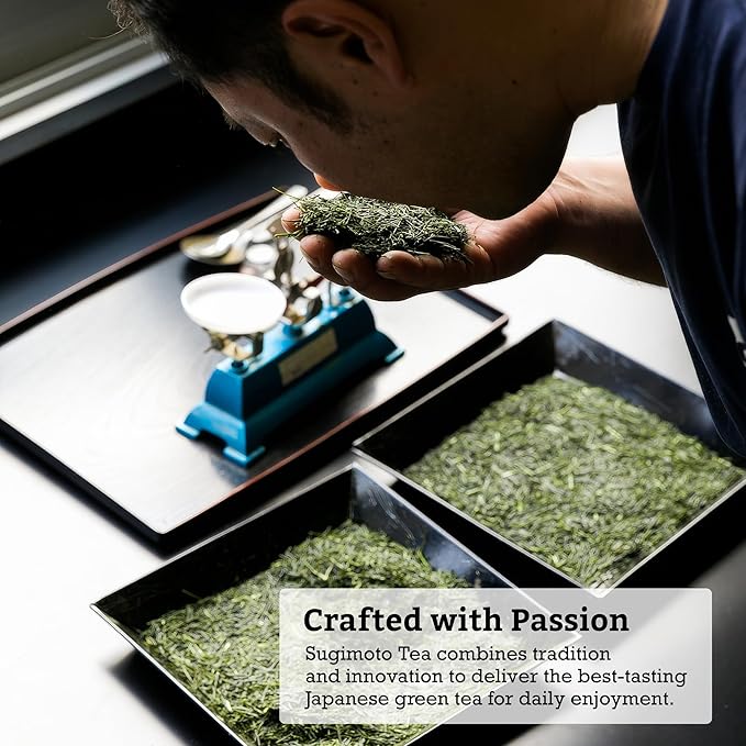 SUGIMOTO TEA Japanese Sencha Green Tea Bags 20 Count Pack of 1