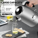 Load image into Gallery viewer, Pukomc Electric Kettle,1.7L Stainless Steel Electric tea kettle with Temperature Gauge, Fast Boiling, Auto Shut - off, BPA - Free, Boil - Dry Protection, (Silver)
