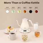 Load image into Gallery viewer, Mecity Electric Gooseneck Kettle With Keep Warm Function &amp; LCD Display Automatic Shut Off Coffee Kettle Temperature Control Pour Over Kettle 1200 Watt, 0.8L, 120V, Off White