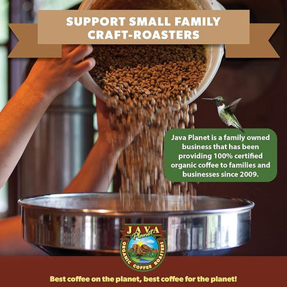 Low Acid Organic Coffee – Whole Bean, Mold-Free & Stomach Friendly by Java Planet, Cinnamon and Vanilla, Medium Dark Roast, Arabica Gourmet Coffee Grade A, Smithsonian Bird Friendly, 1LB Bag