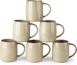 Load image into Gallery viewer, GBHOME Large Coffee Mugs Set of 6, 18oz Handmade Ceramic Coffee Mugs Set with Gradient color for Latte/Tea/Beer/Hot Cocoa, Dishwasher &amp; Microwave Safe, Khaki