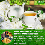 Load image into Gallery viewer, FreshDrinkUS, Premium 20 Tea Bags of Jasmine Green Tea, 100% Natural. Exquisite Flavor, Handpicked Leaves, Perfect for Tea Lovers. No Sugar, No Gluten, Vegan.